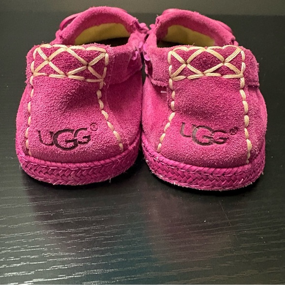 UGG Australia 1006084K Kids Annika Moccasins Suede Slip on Shoe Slipper Pink 1 - Picture 4 of 7